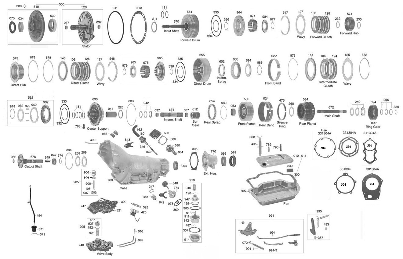 4t60 transmission parts